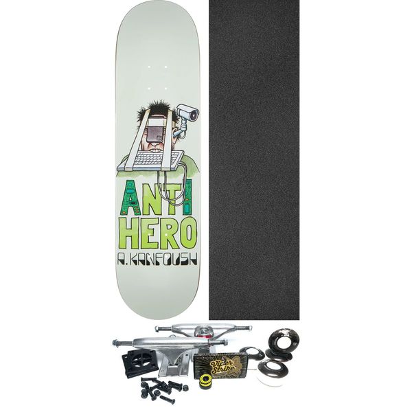 Anti Hero Skateboards Austin Kanfoush Anti Intelligence Skateboard Deck - 8.4" x 32" - Complete Skateboard Bundle